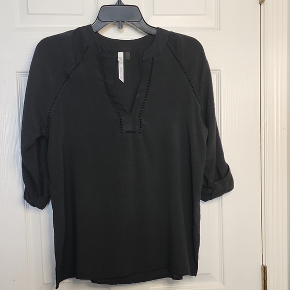 NY COLLECTIONS Tops - Elegant Black V-Neck Blouse